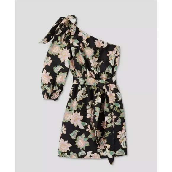 Who What Wear Dresses & Skirts - Women's Floral Print Off the Shoulder Dress - Who What Wear Black Size L